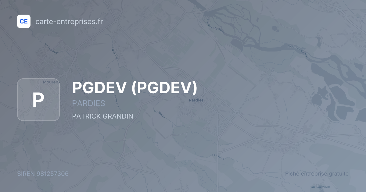 PGDEV — 981257306 — fiche entreprise