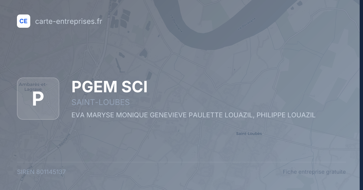 PGEM SCI — 801145137 — fiche entreprise