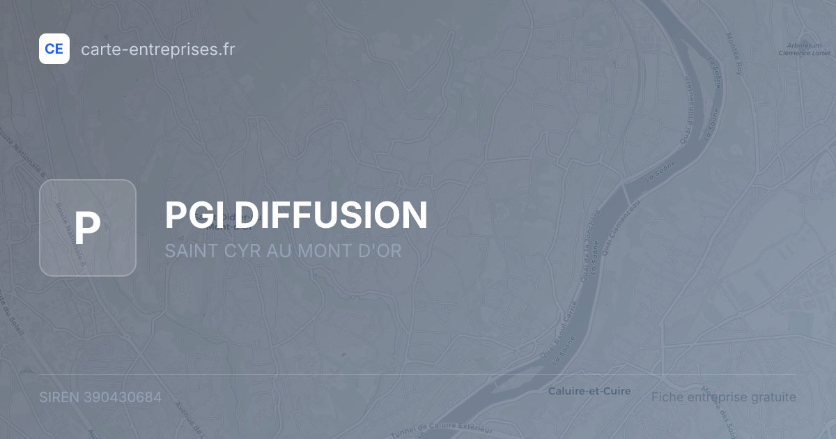 PGI DIFFUSION — 390430684 — fiche entreprise