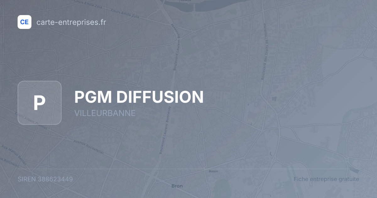 PGM DIFFUSION — 388623449 — fiche entreprise