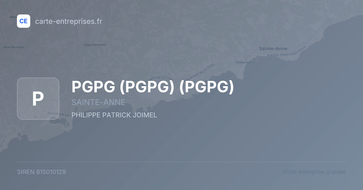 PGPG (PGPG) (PGPG) — 815010129 — fiche entreprise