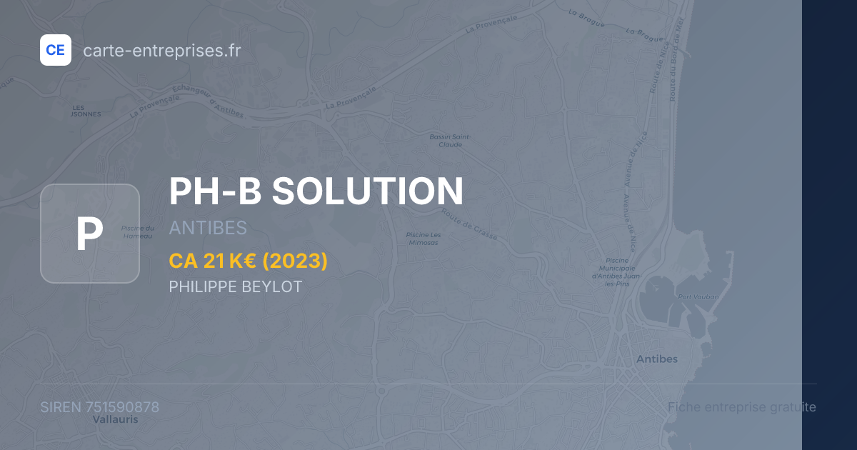 PH-B SOLUTION — 751590878 — fiche entreprise