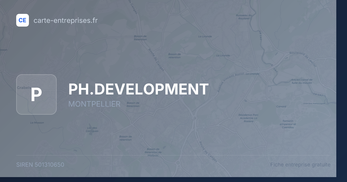 PH.DEVELOPMENT — 501310650 — fiche entreprise