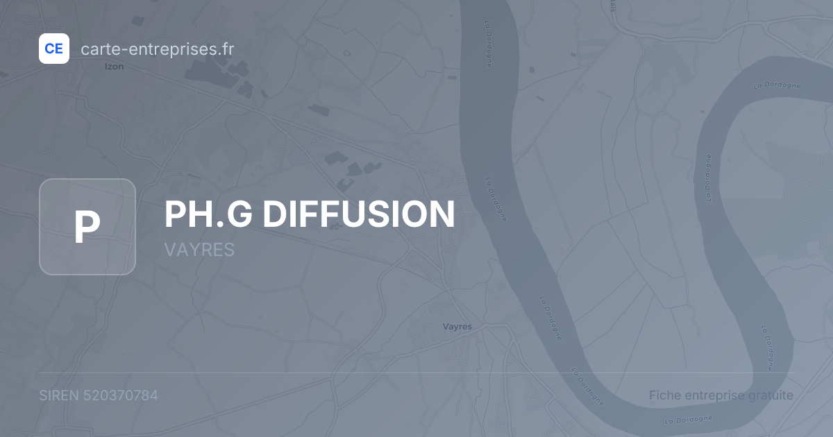 PH.G DIFFUSION — 520370784 — fiche entreprise