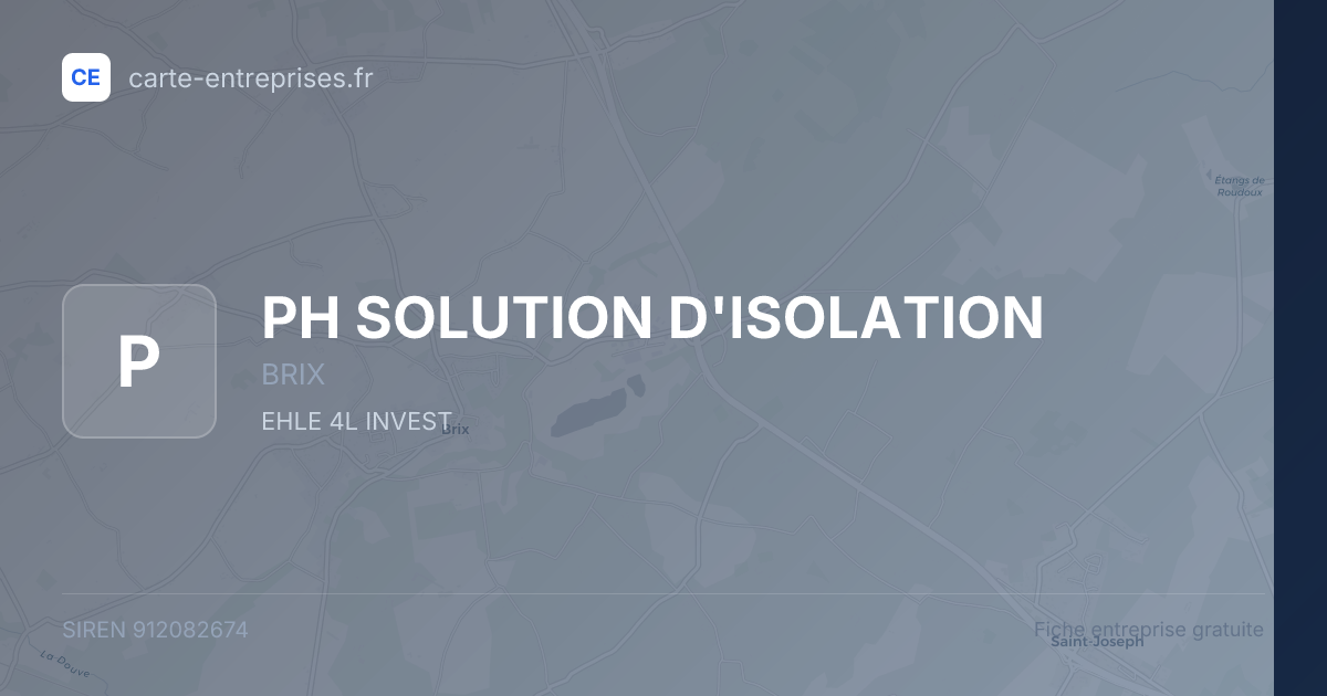 PH SOLUTION D'ISOLATION — 912082674 — fiche entreprise