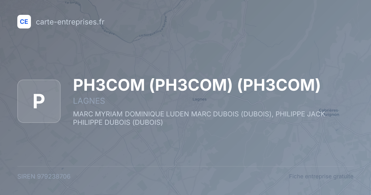 PH3COM (PH3COM) (PH3COM) — 979238706 — fiche entreprise