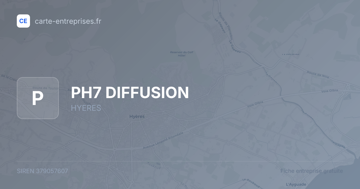 PH7 DIFFUSION — 379057607 — fiche entreprise