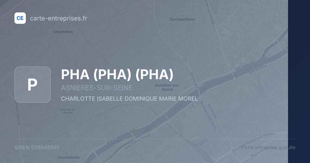 PHA (PHA) (PHA) — 939848941 — fiche entreprise