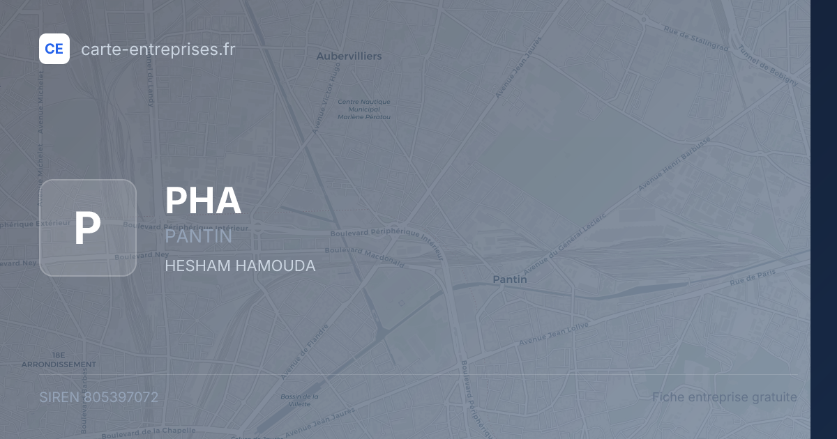 PHA — 805397072 — fiche entreprise