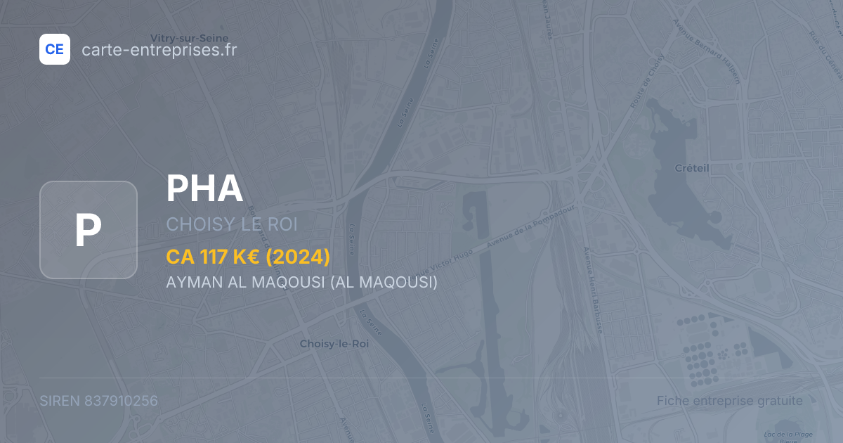 PHA — 837910256 — fiche entreprise