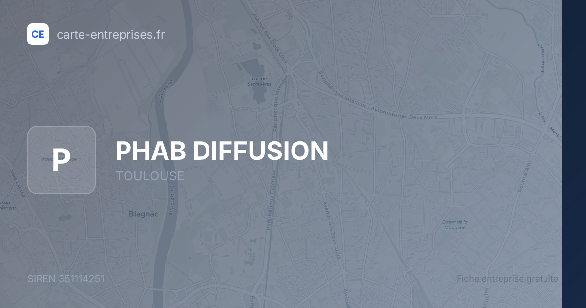 PHAB DIFFUSION — 351114251 — fiche entreprise