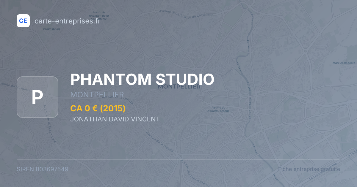 PHANTOM STUDIO — 803697549 — fiche entreprise