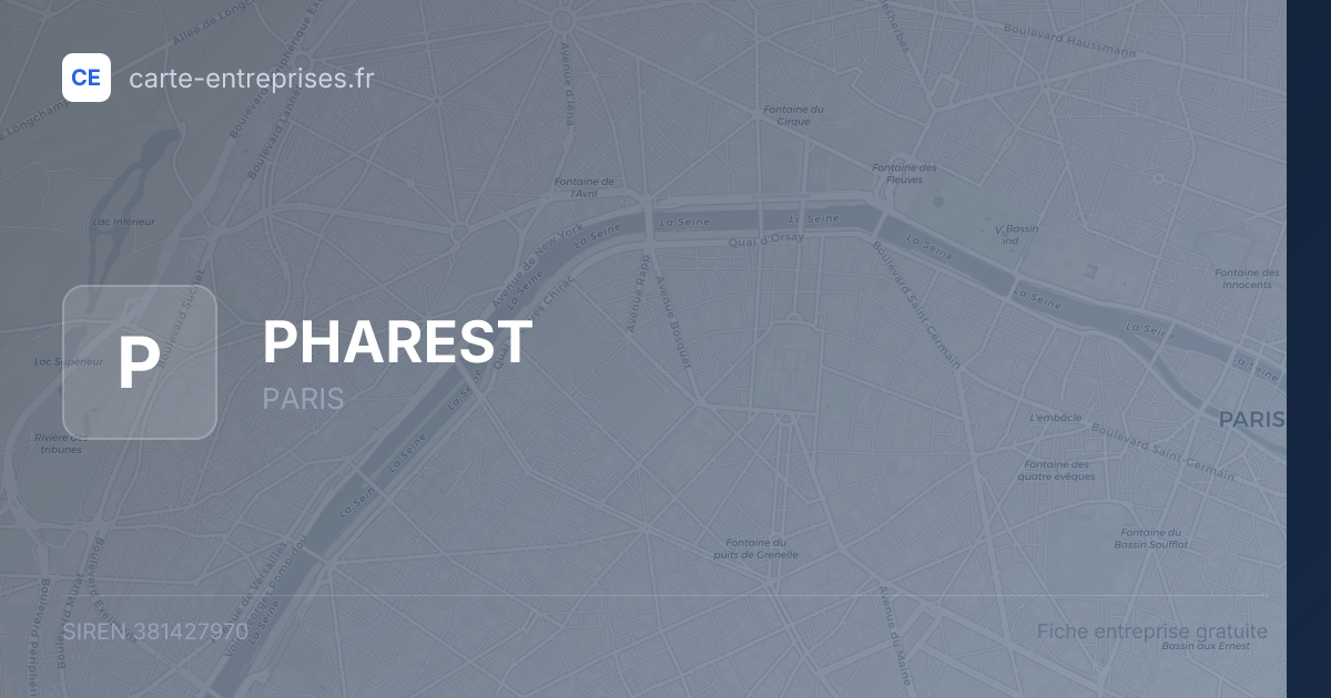 PHAREST — 381427970 — fiche entreprise