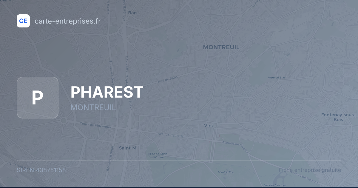 PHAREST — 438751158 — fiche entreprise