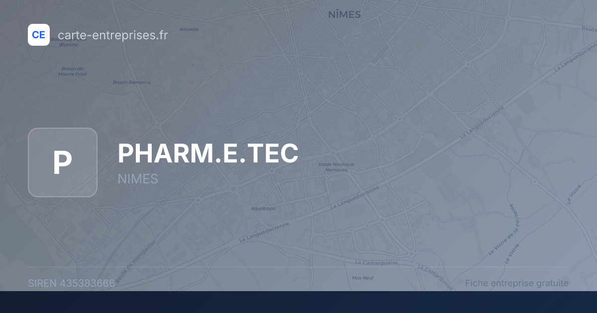 PHARM.E.TEC — 435383666 — fiche entreprise