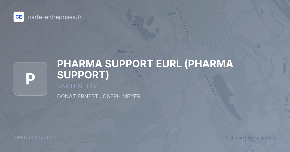 PHARMA SUPPORT EURL (PHARMA SUPPORT) — 529242653 — fiche entreprise