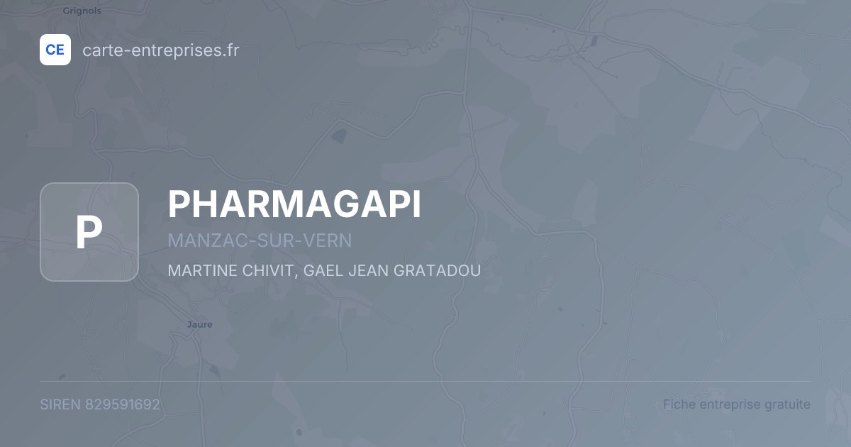 PHARMAGAPI — 829591692 — fiche entreprise
