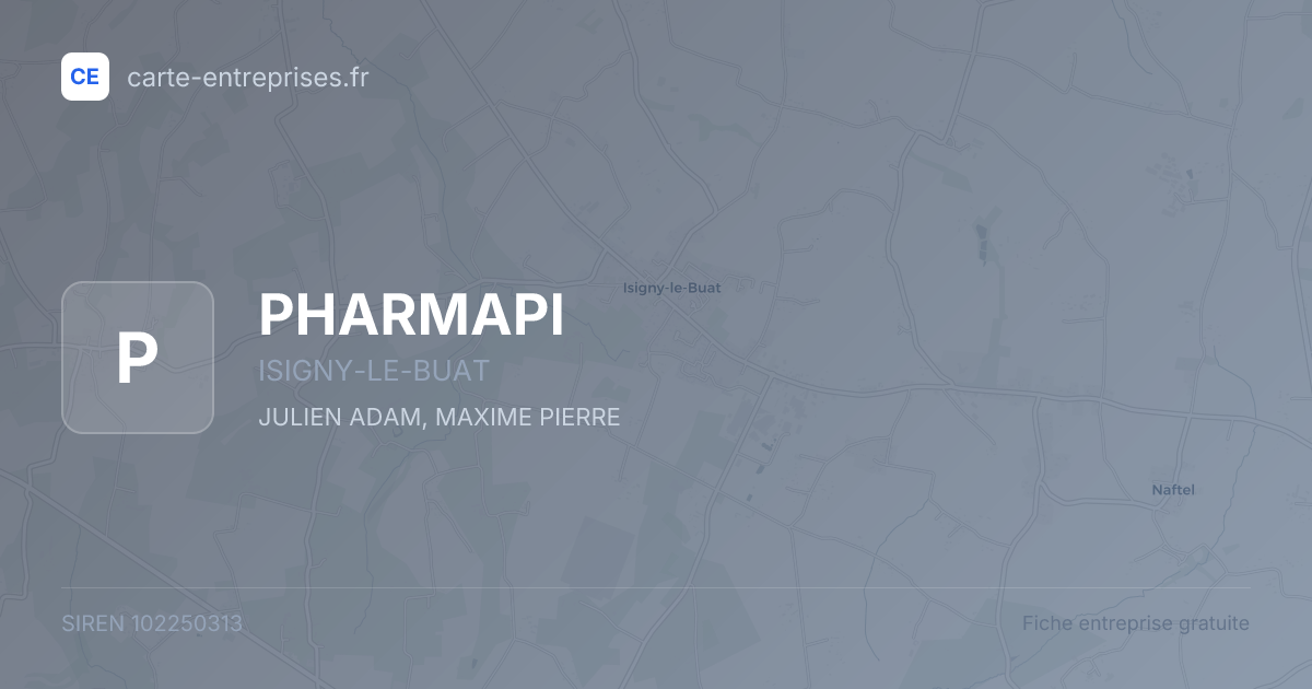 PHARMAPI — 102250313 — fiche entreprise