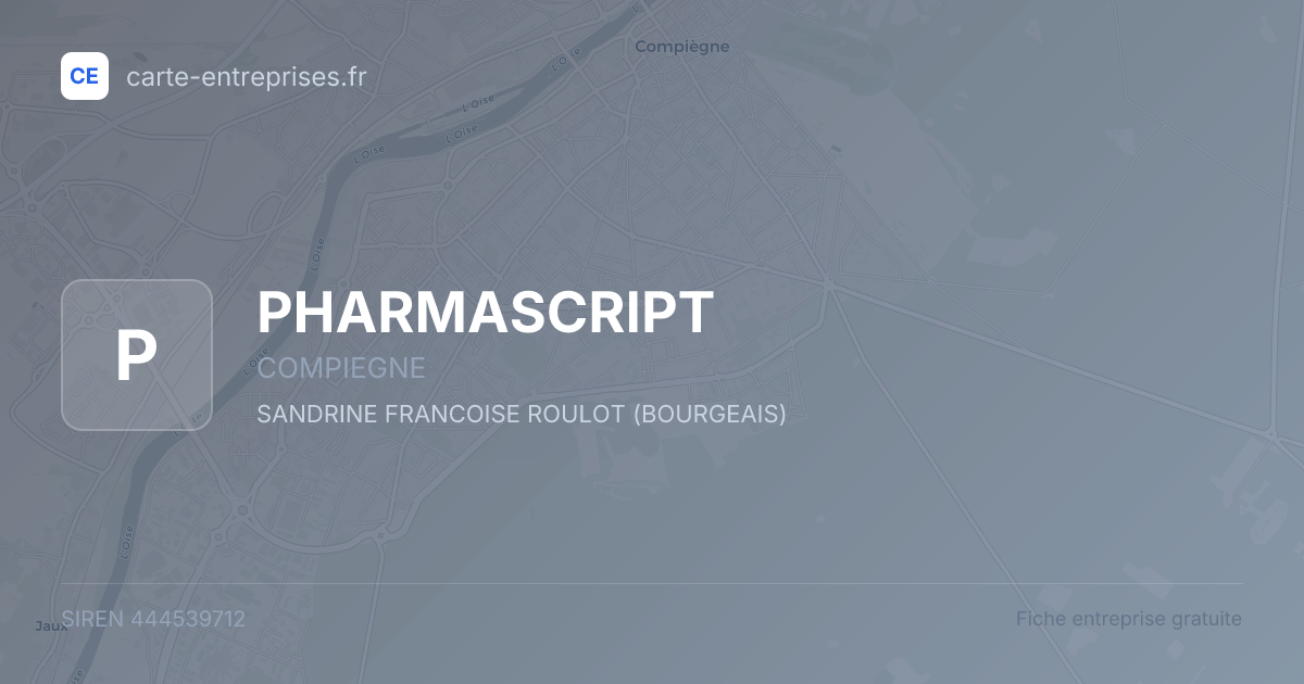 PHARMASCRIPT — 444539712 — fiche entreprise