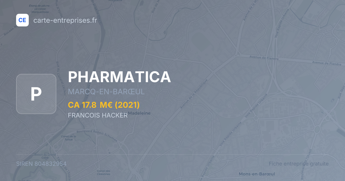 PHARMATICA — 804832954 — fiche entreprise