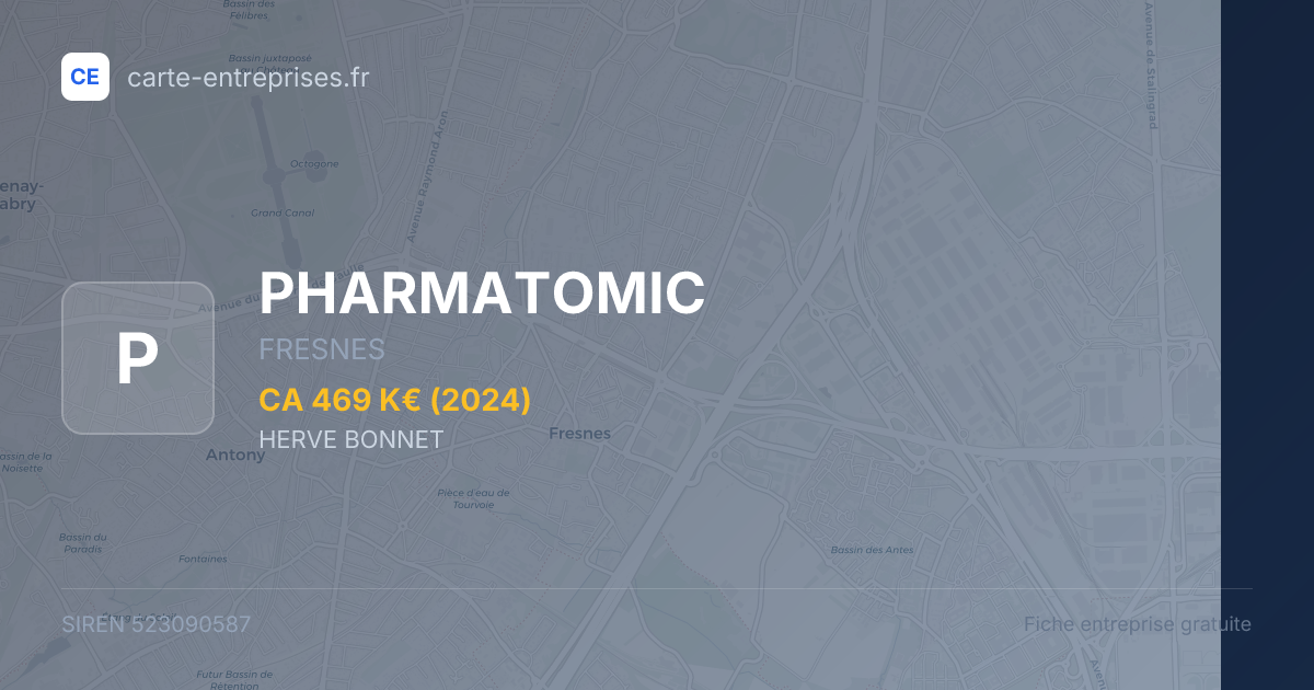 PHARMATOMIC — 523090587 — fiche entreprise