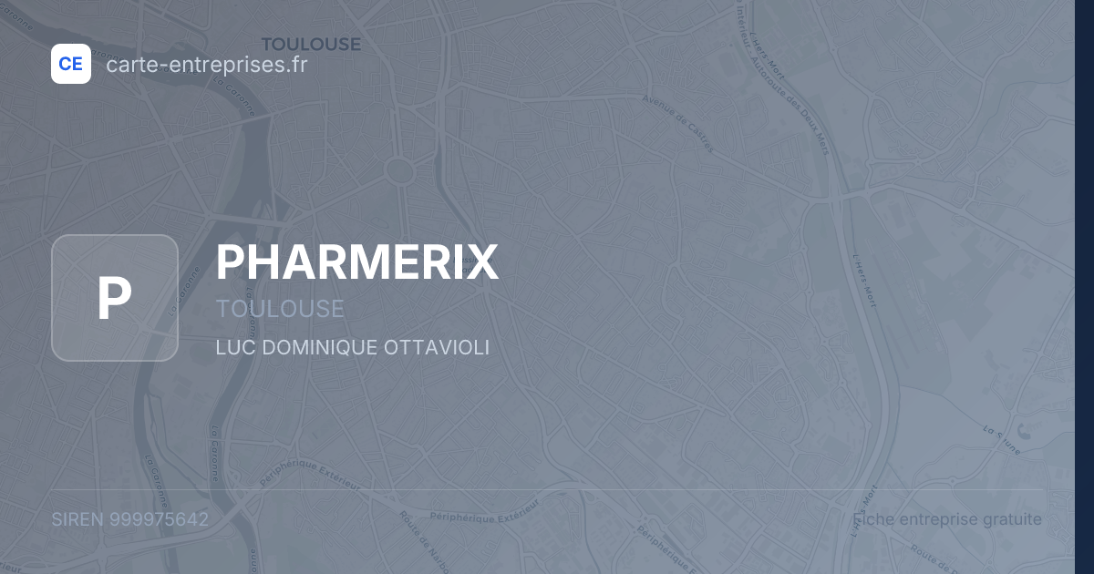 PHARMERIX — 999975642 — fiche entreprise