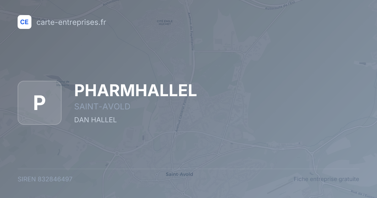 PHARMHALLEL — 832846497 — fiche entreprise