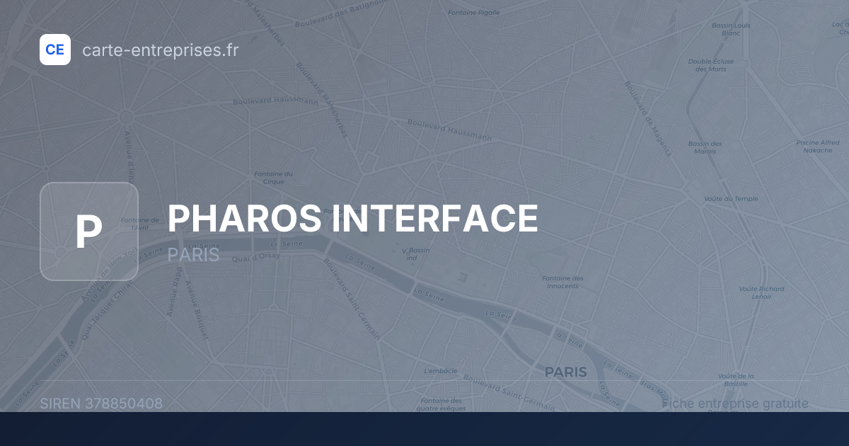 PHAROS INTERFACE — 378850408 — fiche entreprise
