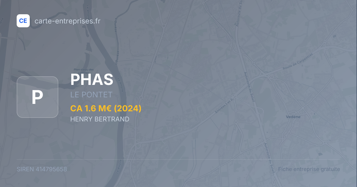 PHAS — 414795658 — fiche entreprise