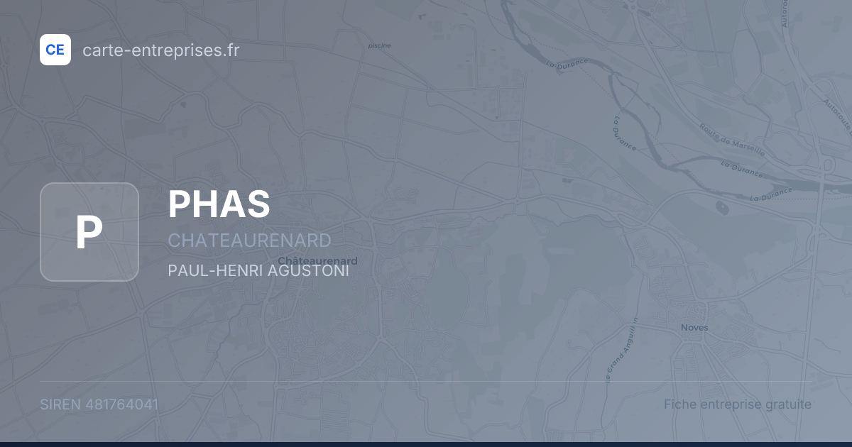 PHAS — 481764041 — fiche entreprise