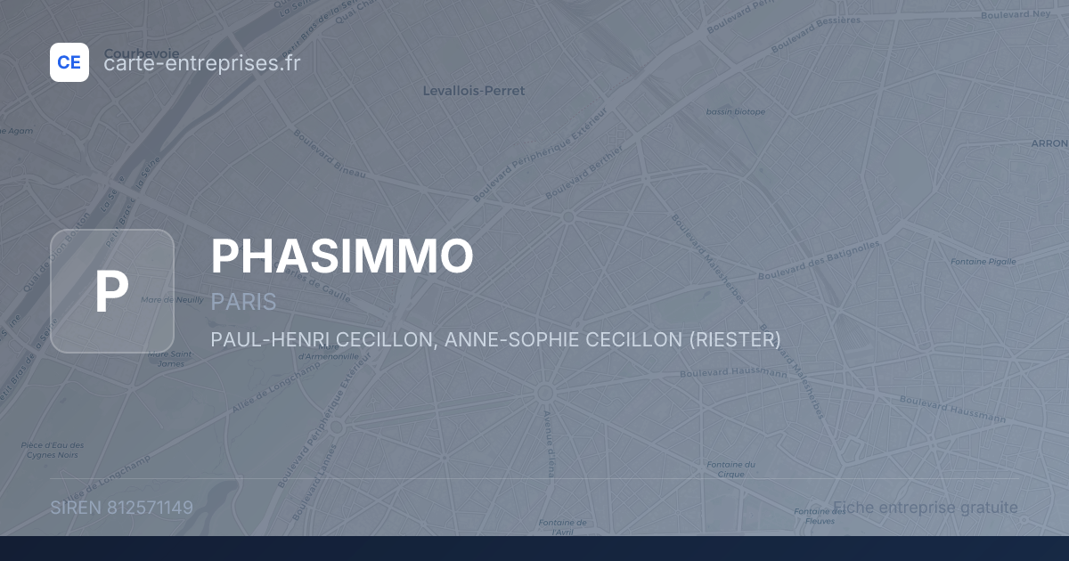 PHASIMMO — 812571149 — fiche entreprise