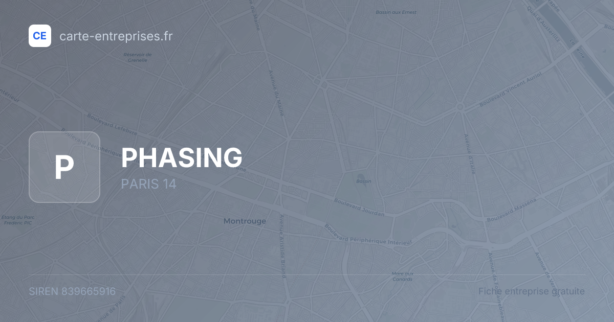 PHASING — 839665916 — fiche entreprise