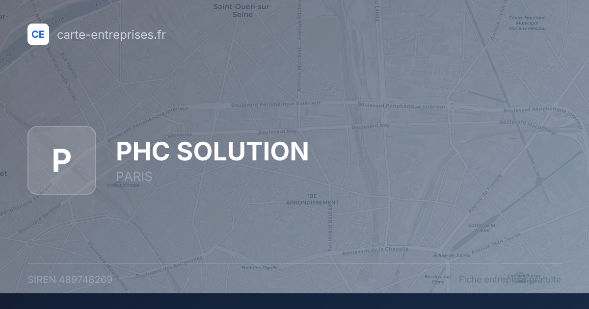 PHC SOLUTION — 489748269 — fiche entreprise
