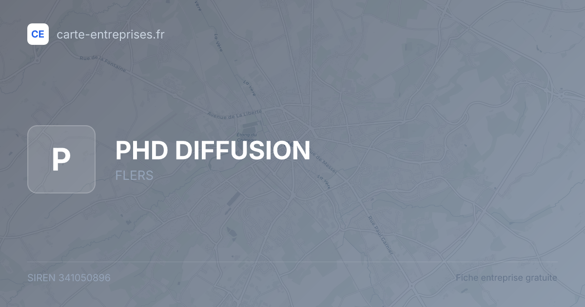 PHD DIFFUSION — 341050896 — fiche entreprise