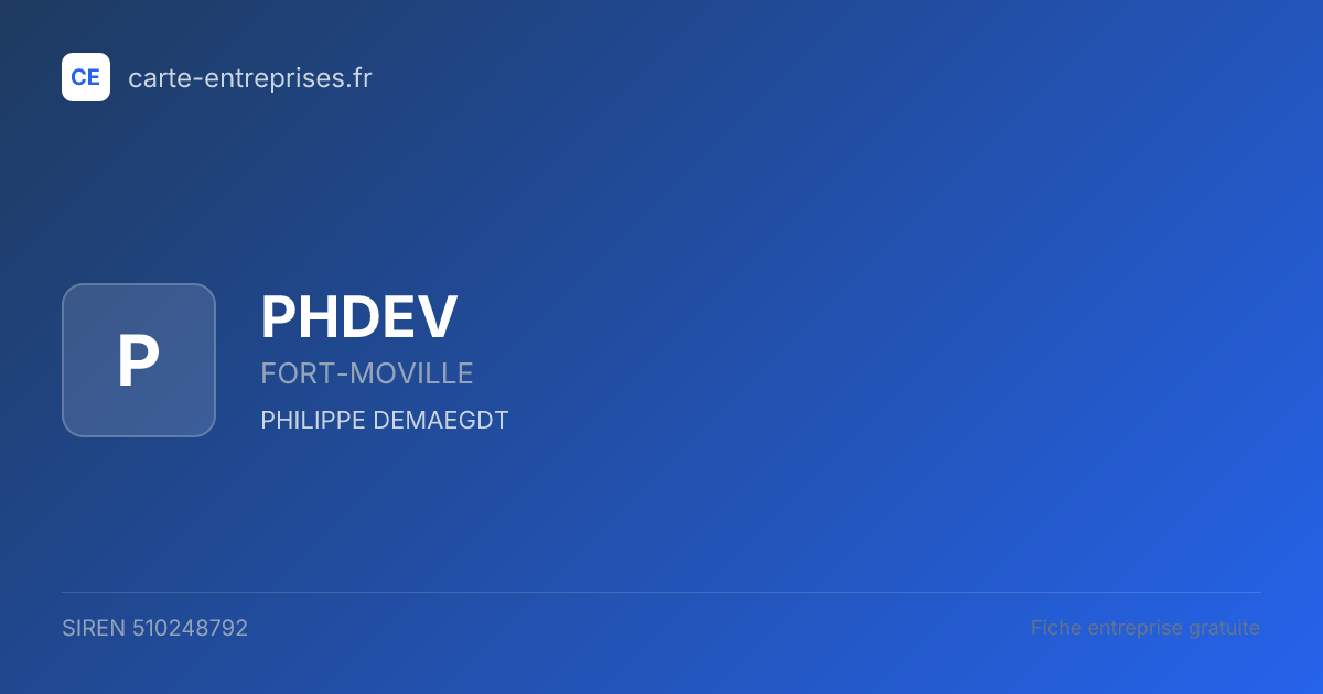 PHDEV — 510248792 — fiche entreprise