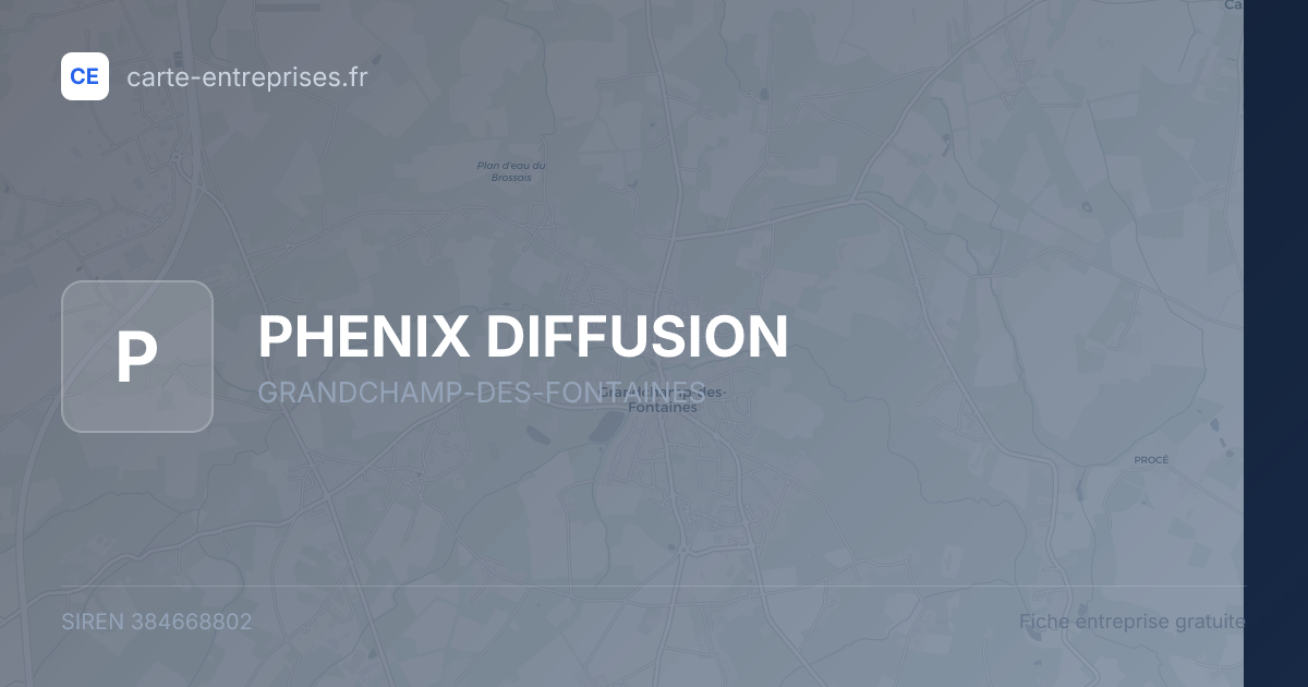 PHENIX DIFFUSION — 384668802 — fiche entreprise