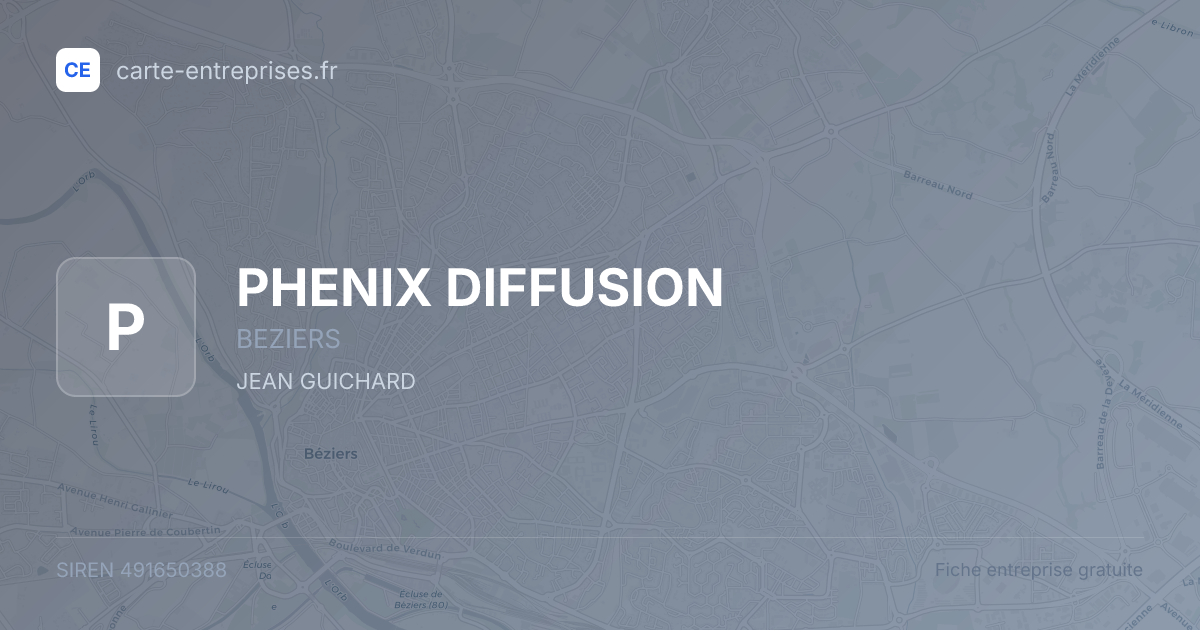 PHENIX DIFFUSION — 491650388 — fiche entreprise