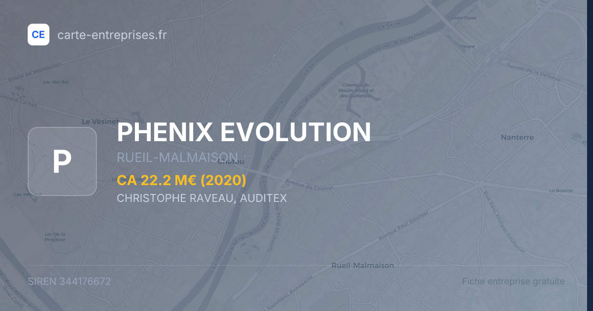 PHENIX EVOLUTION — 344176672 — fiche entreprise