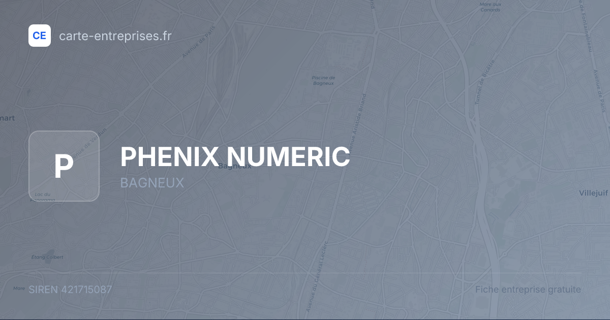 PHENIX NUMERIC — 421715087 — fiche entreprise