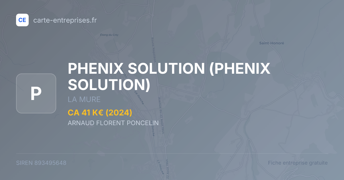 PHENIX SOLUTION — 893495648 — fiche entreprise