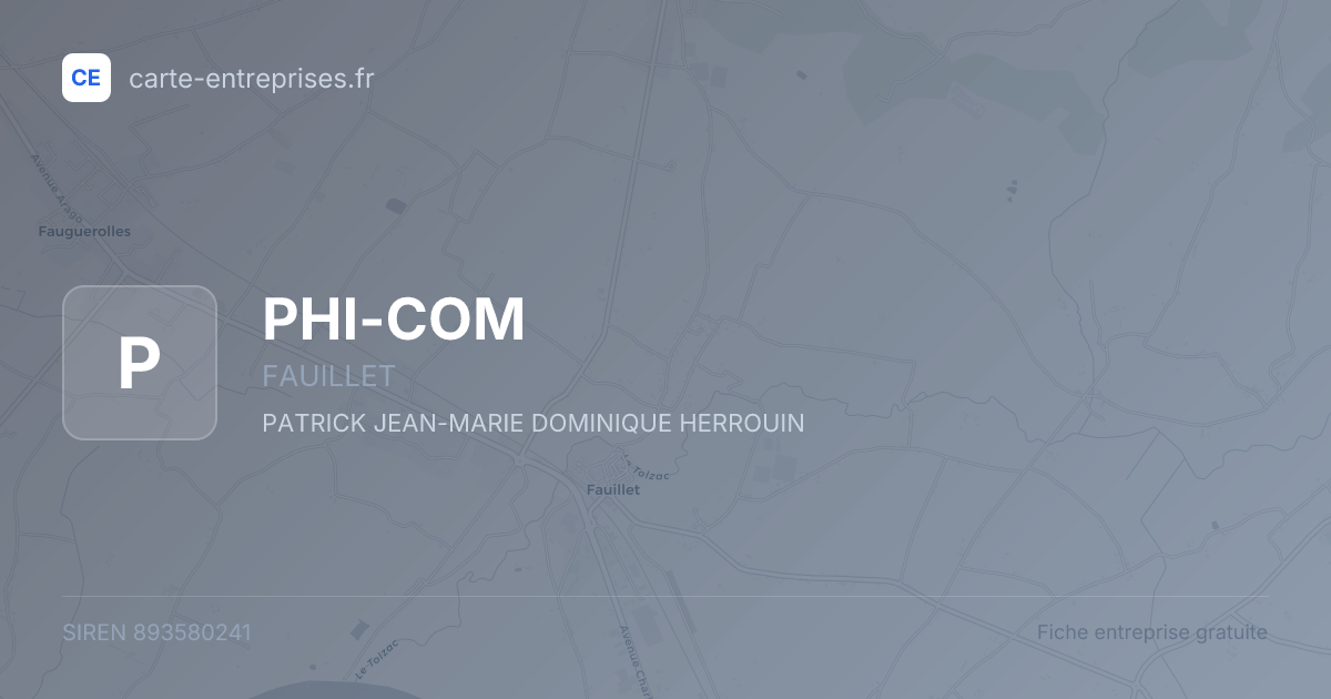 PHI-COM — 893580241 — fiche entreprise