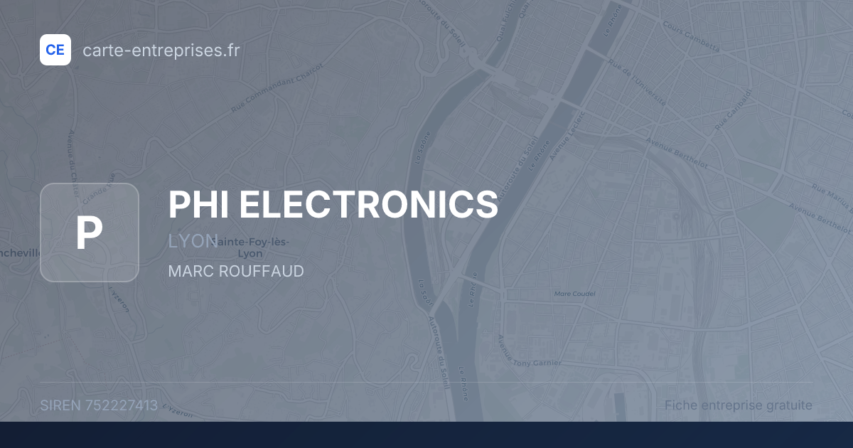 PHI ELECTRONICS — 752227413 — fiche entreprise