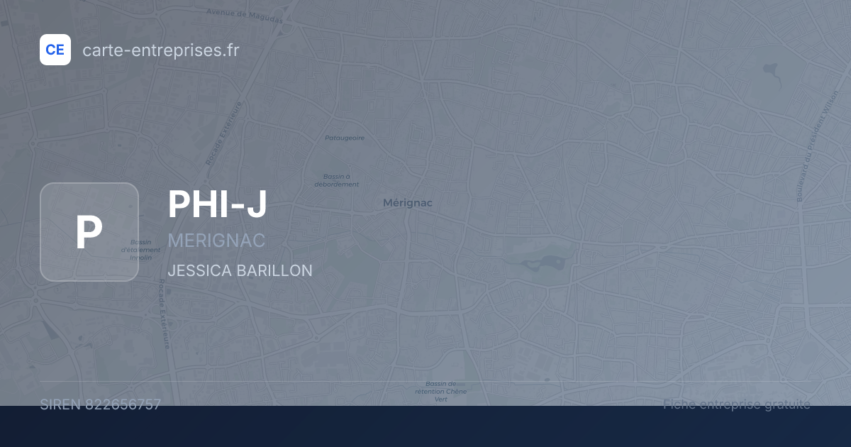 PHI-J — 822656757 — fiche entreprise