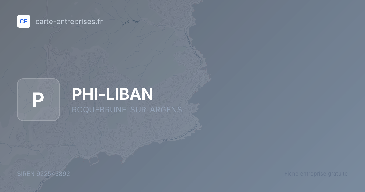 PHI-LIBAN — 922545892 — fiche entreprise