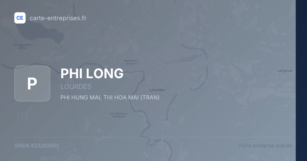 PHI LONG — 433263902 — fiche entreprise