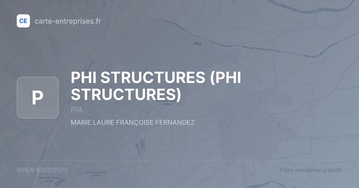 PHI STRUCTURES — 939313573 — fiche entreprise