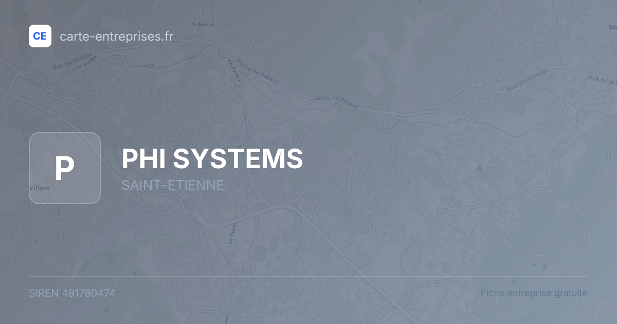 PHI SYSTEMS — 491780474 — fiche entreprise