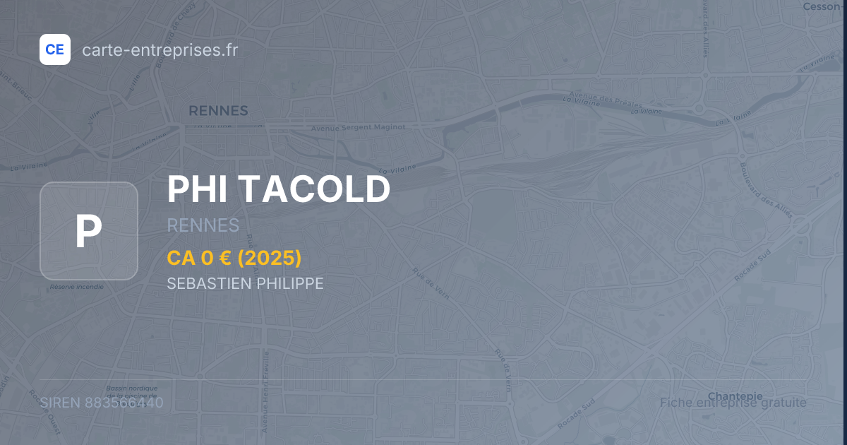 PHI TACOLD — 883566440 — fiche entreprise