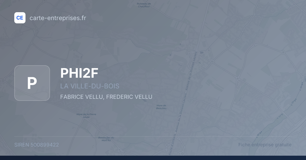 PHI2F — 500899422 — fiche entreprise