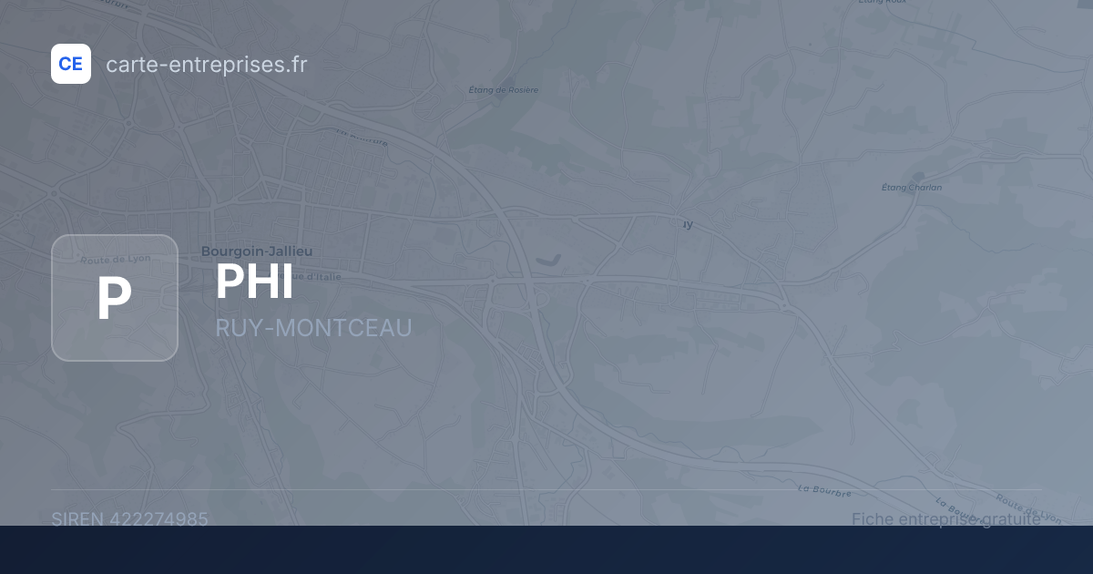 PHI — 422274985 — fiche entreprise